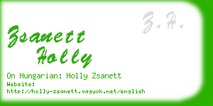 zsanett holly business card
